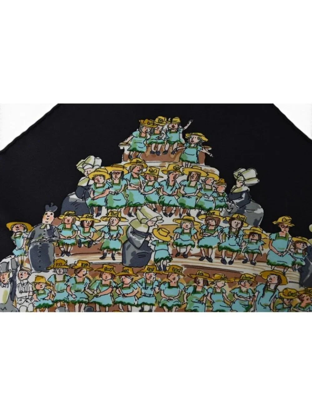 ★SOLD★ Hermes Scarf Carre 90 Cirque Molier Silk 100% Black Multi - Picture 6 of 8
